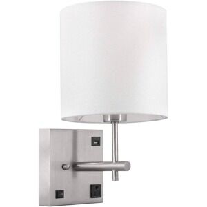 Wall Light Sconce w/ USB, Type-C Port & AC‎ Outlet LED Bulb Included Wall Lamp